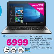 HP Intel Core i3 Notebook 15AY002NI