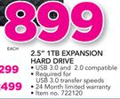 Seagate 2.5" 1TB Expansion Hard Drive
