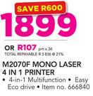 Samsung M2070F Mono Laser 4 In 1 Printer