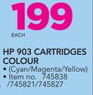 HP 903 Cartridges Colour-Each