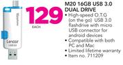 Lexar M20 16GB USB 3.0 Dual Drive