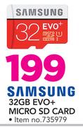Samsung 32GB Evo+ Micro SD Card