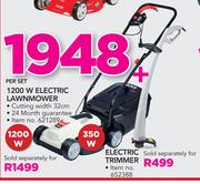 Ryobi 1200W Electric Lawnmower+ Free Electric Trimmer
