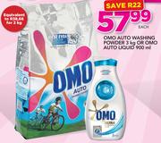 Omo Auto Washing Powder 3Kg Or Omo Auto Liquid 900ml-Each