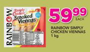 Rainbow Simply Chicken Viennas-1Kg