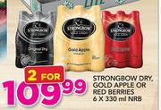 Strongbow Dry, Gold Apple Or Red Berries NRB-2 x 6 x 330ml