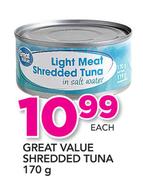 Great Value Shredded Tuna-170g
