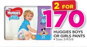 Huggies Boys Or Girls Pants Sizes 3/4/5/6-For 2