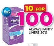 Always Panty Liners-10 x 20's