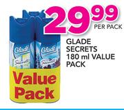 Glade Secrets Value Pack-180ml Per Pack