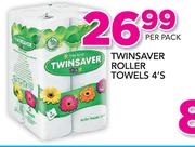 Twinsaver Roller Towels-4's Per Pack