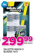 Gillette Mach 3 Blades-16's Per Pack
