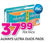 Always Ultra Duos Pads-Per Pack