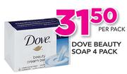 Dove Beauty Soap 4 Pack-Per Pack