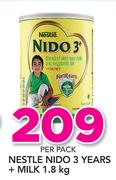 Nestle Nido 3 Years+ Milk-1.8Kg Per Pack