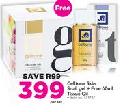 Celltone Skin Snail Gel+ Free 60ml Tissue Oil-Per Set