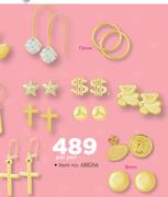 JCSA 15mm/8mm 9ct Gold Single Earring-Per Pair