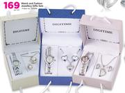 Digitime Watch And Fashion Jewellery Gift Sets-Per Set