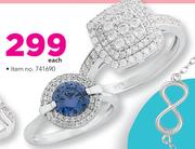 Sterling Silver Rings With Cubic Zirconia-Each