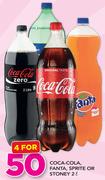 Coca-Cola, Fanta, Sprite Or Stoney-4x2Ltr