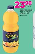 Clover Krush 100% Fruit Juice Assorted-1.5Ltr