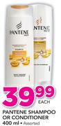 Pantene Shampoo Or Conditioner Assorted-400ml Each
