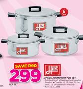Hart 6 Piece Aluminium Pot Set-Per Set