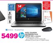 HP Intel Celeron Notebook Plus Office 365 14-AM005NI