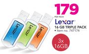 Lexar 3 x 16 GB Triple Pack