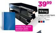 Viking 2 Pack Letter Trays-Per Pack