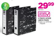 Simple Choice 2 Pack Lever Arch Files-Per Pack