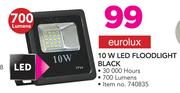 Eurolux 10W LED Floodlight Black