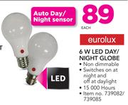 Eurolux 6W LED Day/Nigh Globe-Each