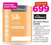 Homestead 20Ltr Silk Walls Sheen