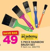 Academy 5 Piece Rainbow Brush Set