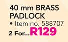 Fort Knox 40mm Brass Padlock-For 2