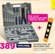 Topline 105Piece Tool Kit With Carry Case