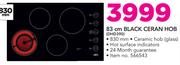 Defy 83Cm Black Ceran Hob DHD390
