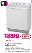 Defy 8Kg Twin Tub Washing Machine DTT166