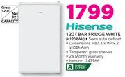 Hisense 120Ltr Bar Fridge White H120RWH