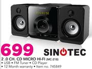 Sinotec 2.0 Channel CD Micro Hi-Fi MC-218