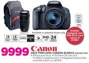 Canon DSLR Twin Lens Camera Bundle EOS700D WiFI
