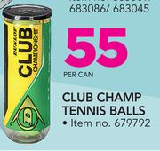 Dunlop Club Champ Tennis Balls-Per Can