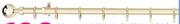 Decorland 25mm Aluminium Curtain Rods Brass 3m Rod