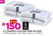 Sheraton 2x Twinpack Hollow Fibre Pillows-For 4