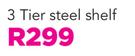 Mainstays 3 Tier Steel Shelf