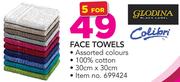 Glodina Colibri Face Towels-For 5
