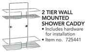 2 Tier Wall Mounted Shower Caddy