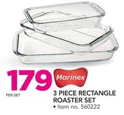 Marinex 3 Piece Rectangle Roaster Set-Per Set