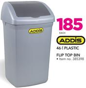 Addis 46Ltr Plastic Flip Top Bin